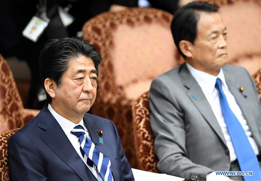 Xinhua Headlines: Japan's Abe mired in cronyism scandal, facing increasing calls for cabinet's resignation