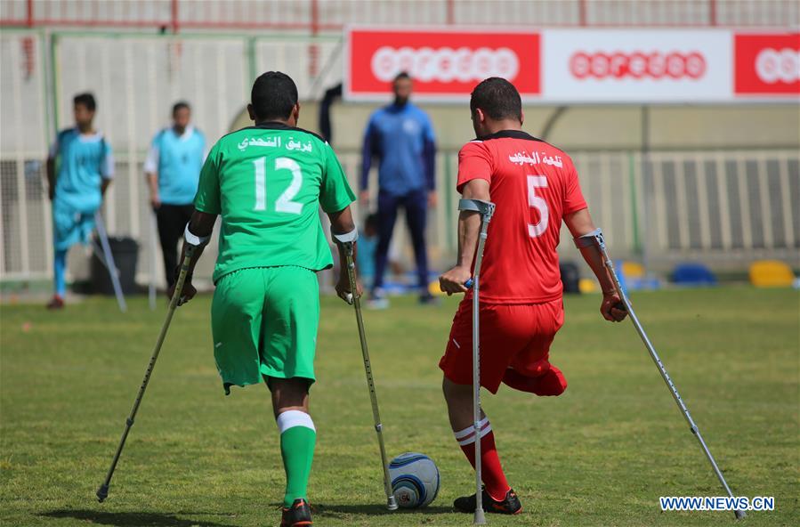 (SP)MIDEAST-GAZA-AMPUTEES-FOOTBALL-MATCH