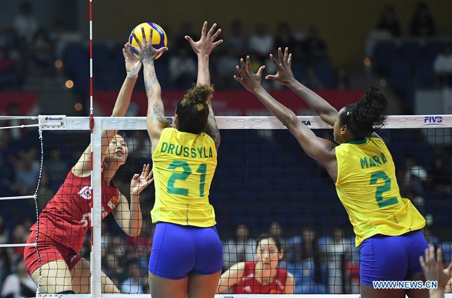 (SP)JAPAN-SAPPORO-VOLLEYBALL-WOMEN'S WORLD CUP-CHN VS BRA
