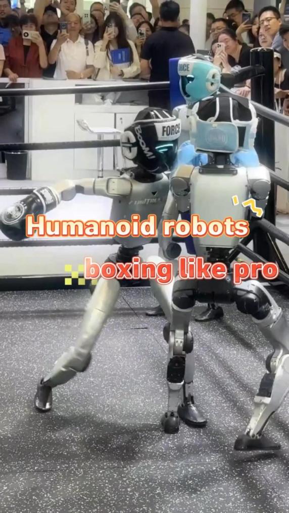 Unitree robot boxers throw punches at World Intelligence Expo 2026