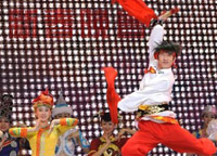 1月31日，演員在晚會(huì)上表演