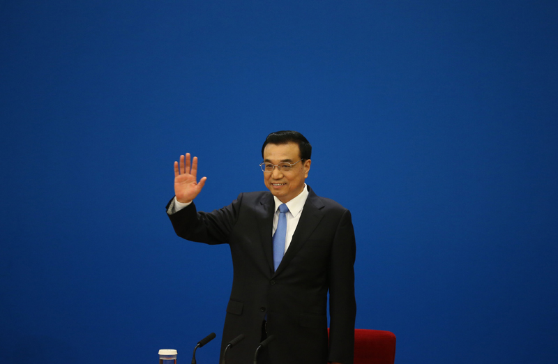 3月15日，國(guó)務(wù)院總理李克強(qiáng)在北京人民大會(huì)堂與中外記者見(jiàn)面，并回答記者提問(wèn)。新華社記者 陳建力 攝