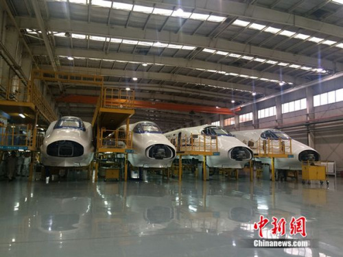 中車青島四方機車車輛股份有限公司廠房。中新網(wǎng) 邱宇 攝