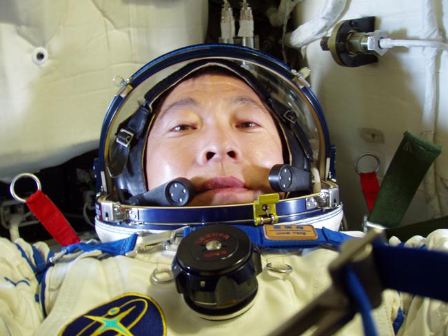 楊利偉在神舟五號上。