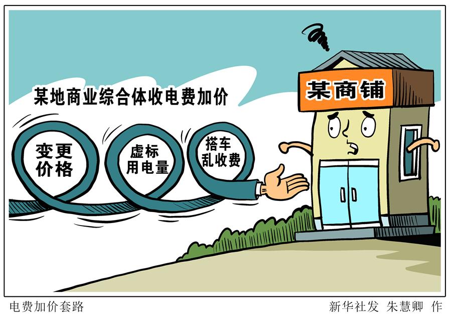 （圖表&middot;漫畫）［新華視點(diǎn)&middot;國務(wù)院大督查在行動(dòng)］電費(fèi)加價(jià)套路