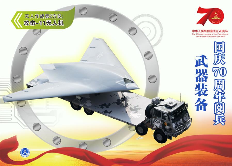 （圖表）[國慶70周年]國慶70周年閱兵&mdash;&mdash;武器裝備（攻擊-11無人機(jī)）