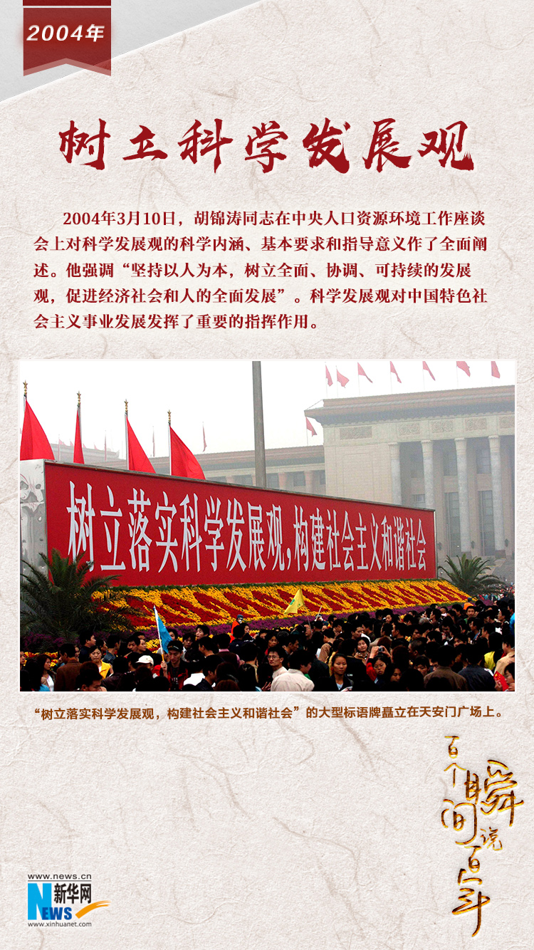 2004，樹立科學(xué)發(fā)展觀
