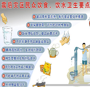 震后災(zāi)區(qū)民眾飲食、飲水衛(wèi)生要點(diǎn)