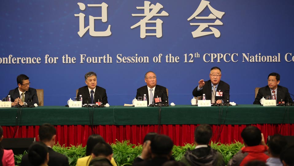 解振華、秦大河、吳曉青、胡存智、白巖松答記者問