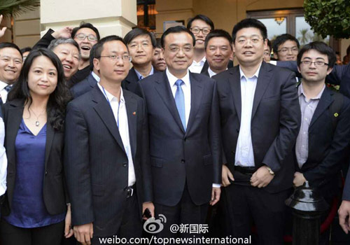 李克強：在非中企了解當?shù)匚幕拍茉「?。圖片來源：&ldquo;新國際&rdquo;微博。