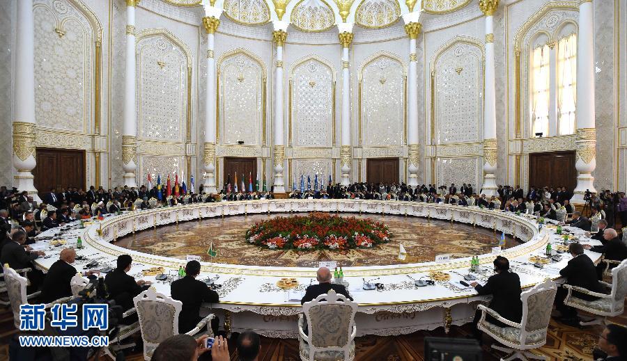 9月12日，上海合作組織成員國元首理事會第十四次會議在塔吉克斯坦首都杜尚別舉行。國家主席習(xí)近平出席會議并發(fā)表重要講話。新華社記者馬占成攝 