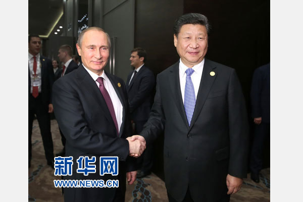 11月15日，國(guó)家主席習(xí)近平在土耳其安塔利亞會(huì)見(jiàn)俄羅斯總統(tǒng)普京。 新華社記者馬占成攝