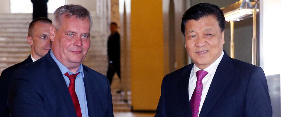 劉云山會(huì)見芬蘭社民黨主席、財(cái)政部長(zhǎng)林內(nèi)