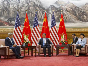 習近平會見美國國務(wù)卿和財長