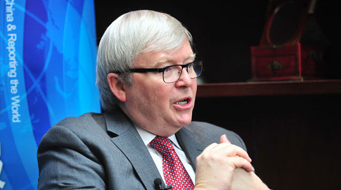 澳大利亞第26任總理陸克文接受新華網(wǎng)獨(dú)家專(zhuān)訪