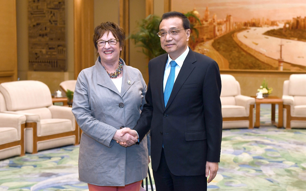 李克強(qiáng)會見德國總理特別代表、經(jīng)濟(jì)和能源部長齊普里斯