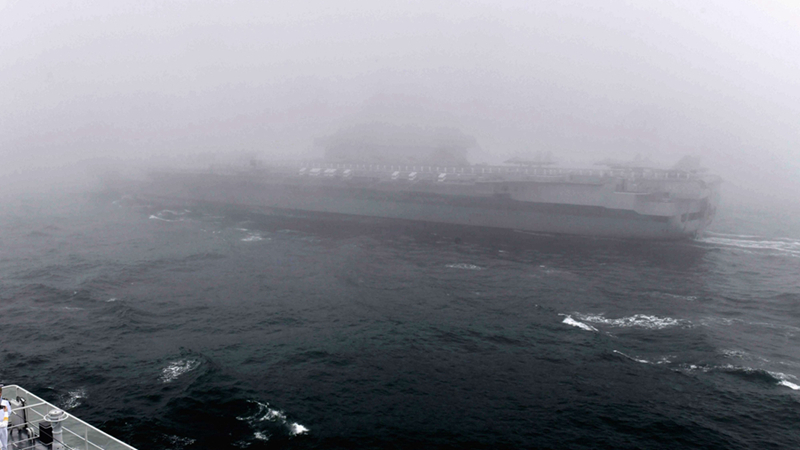 &ldquo;遼寧&rdquo;號(hào)航空母艦接受檢閱