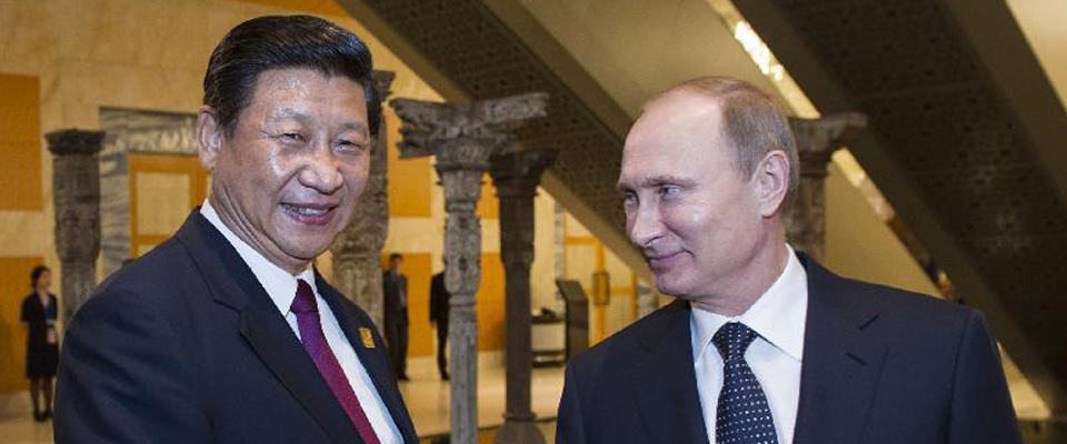 2013年10月，習(xí)近平在印尼巴厘島會見普京