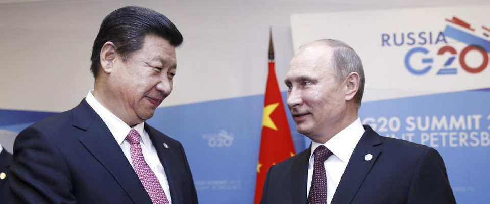 2013年9月，習近平在圣彼得堡會見普京